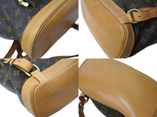 Load image into Gallery viewer, LOUIS VUITTON ルイヴィトン モンスリMM バックパック リュック M51136 モノグラム ブラウン ゴールド金具 美品 中古 65723