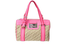 Load image into Gallery viewer, Christian Dior クリスチャンディオール ハンドバッグ トロッター 07-BO-1005 レザー ピンク ベージュ 美品 中古 65725
