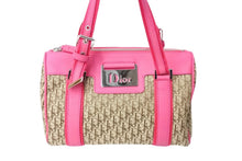 Load image into Gallery viewer, Christian Dior クリスチャンディオール ハンドバッグ トロッター 07-BO-1005 レザー ピンク ベージュ 美品 中古 65725