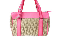 Load image into Gallery viewer, Christian Dior クリスチャンディオール ハンドバッグ トロッター 07-BO-1005 レザー ピンク ベージュ 美品 中古 65725