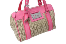 Load image into Gallery viewer, Christian Dior クリスチャンディオール ハンドバッグ トロッター 07-BO-1005 レザー ピンク ベージュ 美品 中古 65725