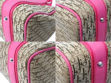 Load image into Gallery viewer, Christian Dior クリスチャンディオール ハンドバッグ トロッター 07-BO-1005 レザー ピンク ベージュ 美品 中古 65725
