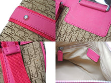 Load image into Gallery viewer, Christian Dior クリスチャンディオール ハンドバッグ トロッター 07-BO-1005 レザー ピンク ベージュ 美品 中古 65725