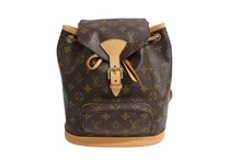 画像をギャラリービューアに読み込む, LOUIS VUITTON ルイヴィトン モンスリMM バックパック リュック M51136 モノグラム ブラウン ゴールド金具 美品 中古 65729