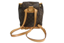 画像をギャラリービューアに読み込む, LOUIS VUITTON ルイヴィトン モンスリMM バックパック リュック M51136 モノグラム ブラウン ゴールド金具 美品 中古 65729