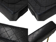 画像をギャラリービューアに読み込む, CHANEL シャネル チェーンショルダーバッグ マトラッセ23 Wフラップ ラムスキン 1番台 ブラック ゴールド 美品 中古 65737