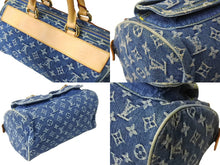 Load image into Gallery viewer, LOUIS VUITTON ルイ ヴィトン ネオスピーディ ハンドバッグ M95019 モノグラム デニム ブルー ベージュ 美品 中古 65739