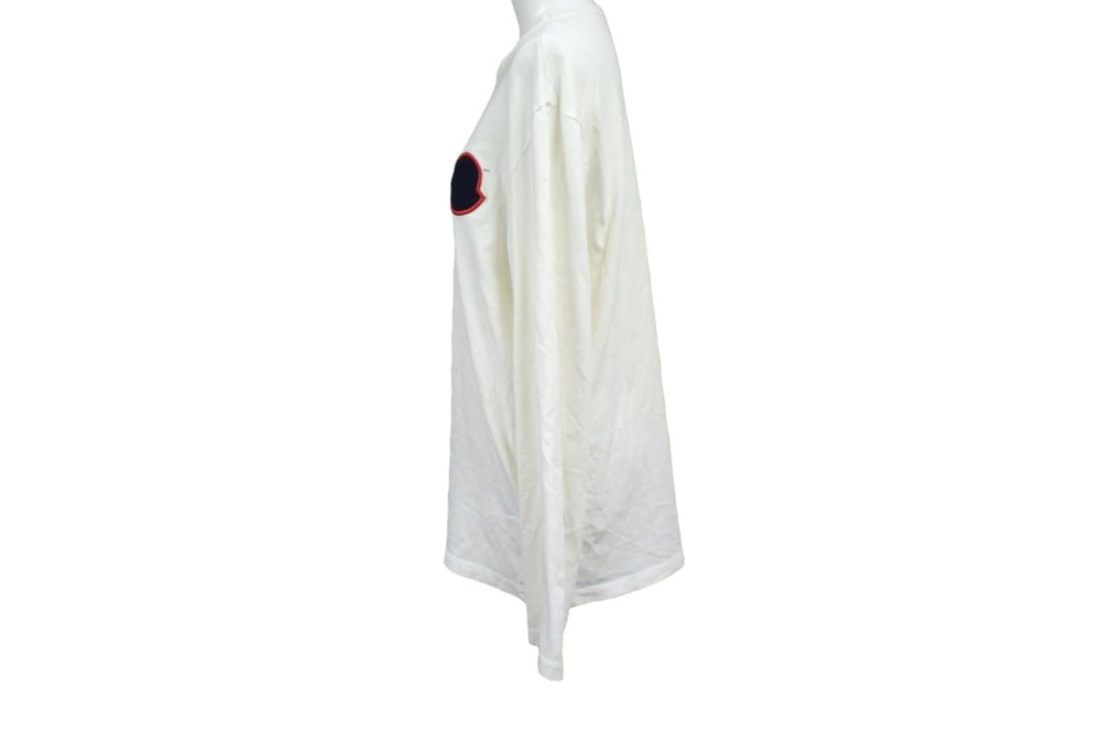 MONCLER モンクレール 長袖Ｔシャツ ワッペン トップス コットン サイズなし E10918040600 ホワイト 良品 中古 65766