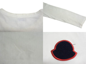 MONCLER モンクレール 長袖Ｔシャツ ワッペン トップス コットン サイズなし E10918040600 ホワイト 良品 中古 65766