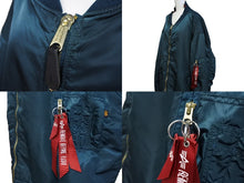 画像をギャラリービューアに読み込む, VETEMENTS ヴェトモン ボンバージャケット サイズS WAH18JA18 アルファ リバーシブル ナイロン グリーン レッド 18SS 美品 中古 65806