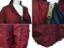 画像をギャラリービューアに読み込む, VETEMENTS ヴェトモン ボンバージャケット サイズS WAH18JA18 アルファ リバーシブル ナイロン グリーン レッド 18SS 美品 中古 65806