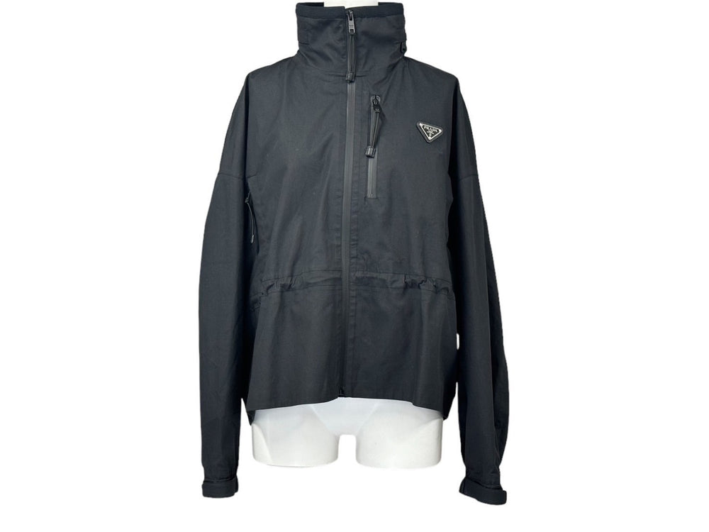 PRADA プラダ トライアングルロゴプレートジャケット 2022SS ICタグ Re-Nylon 29Z004 ブラック サイズ36 美品 中古 65811