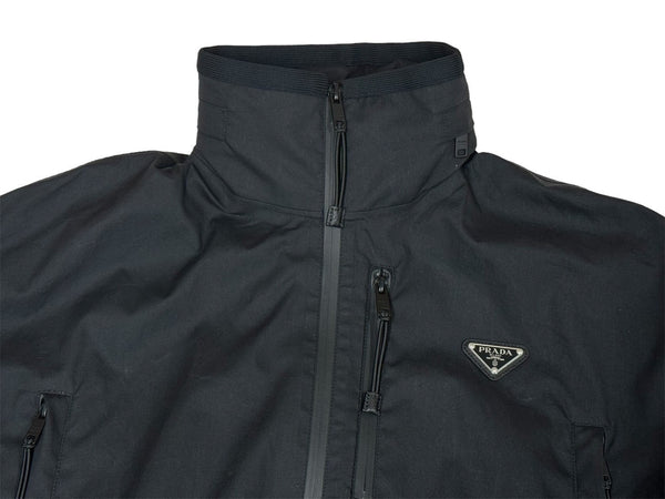 PRADA Triangle Logo Plate Jacket 2022SS IC Tag Re-Nylon 29Z004 Black Size 36 Good Condition Used 65811
