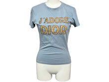 Load image into Gallery viewer, Christian Dior クリスチャンディオール J&#39;ADORE 半袖Ｔシャツ 3P16155020 コットン ブルー ブラウン サイズ36 良品 中古 65819