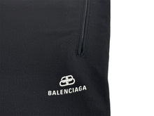 画像をギャラリービューアに読み込む, 極美品 BALENCIAGA バレンシアガ トラックパンツ 595007 サイズ44 サイドライン ロゴ刺繍 ブラック ホワイト 19AW 中古 65820