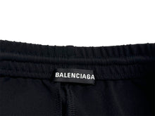 画像をギャラリービューアに読み込む, 極美品 BALENCIAGA バレンシアガ トラックパンツ 595007 サイズ44 サイドライン ロゴ刺繍 ブラック ホワイト 19AW 中古 65820
