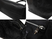 画像をギャラリービューアに読み込む, CHROME HEARTS クロムハーツ FSトート トートバッグ クロスパッチ ブラック シルバー金具 中古 65824