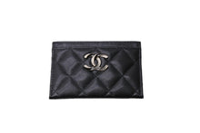Load image into Gallery viewer, 極美品 CHANEL シャネル カードケース ココマーク ラインストーン マトラッセ ブラック キャビアスキン AP3343 中古 65844