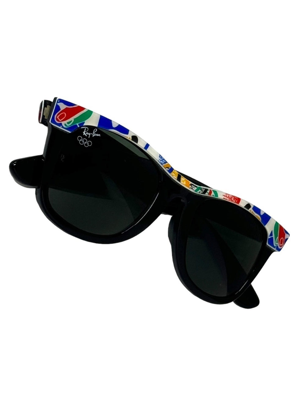 Ray-Ban レイバン 1992 バルセロナオリンピック 限定モデル SPORT WAYFARER サングラス ブラック マルチカラー アイウェア プラスチック 美品 中古 65849