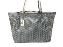 Load image into Gallery viewer, 新品未使用 GOYARD ゴヤール トートバッグ SAINTLOUIS PM VERT サンルイGM PVCコーティングキャンバス グレー 中古 65682