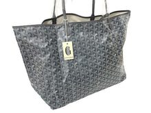 Load image into Gallery viewer, 新品未使用 GOYARD ゴヤール トートバッグ SAINTLOUIS PM VERT サンルイGM PVCコーティングキャンバス グレー 中古 65682