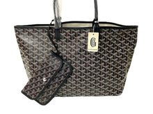 Load image into Gallery viewer, 新品未使用 GOYARD ゴヤール SAINTLOUIS PM VERT サンルイPM トートバッグ ゴヤールディンキャンバス ブラック カーフスキン 65853