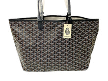 Load image into Gallery viewer, 新品未使用 GOYARD ゴヤール SAINTLOUIS PM VERT サンルイPM トートバッグ ゴヤールディンキャンバス ブラック カーフスキン 65853
