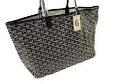 Load image into Gallery viewer, 新品未使用 GOYARD ゴヤール SAINTLOUIS PM VERT サンルイPM トートバッグ ゴヤールディンキャンバス ブラック カーフスキン 65853