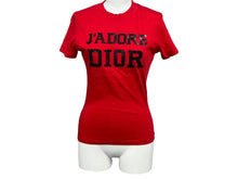 Load image into Gallery viewer, 極美品 Christian Dior クリスチャンディオール 半袖Ｔシャツ J&#39;ADORE ジャドール サイズ36 コットン レッド 3A16155021 中古 65898