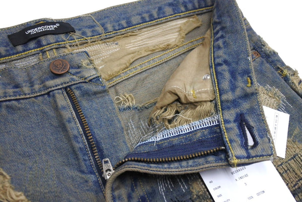 Brand new, unused UNDERCOVER 85 denim pants UC2B9503 ARTS&CRAFTS Size 3 Reissue ComplexCon Indigo Used 65904
