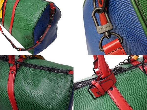 極美品 LOUIS VUITTON ルイヴィトン キーポル バンドリエール50 ウェイビー ボストンバッグ エピレザー マルチカラー M55571 中古 65908