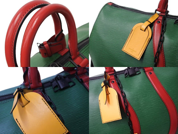 極美品 LOUIS VUITTON ルイヴィトン キーポル バンドリエール50 ウェイビー ボストンバッグ エピレザー マルチカラー M55571 中古 65908