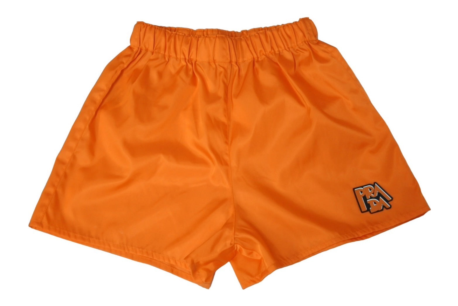 PRADA プラダ ロゴ ラバー スイムウェア オレンジ ナイロン 水着