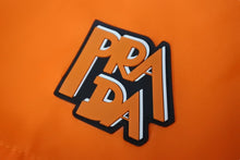 画像をギャラリービューアに読み込む, PRADA プラダ ロゴ ラバー スイムウェア オレンジ ナイロン 水着 ショーツ ショートパンツ 2018年 22H757 サイズ38 美品 中古 65912