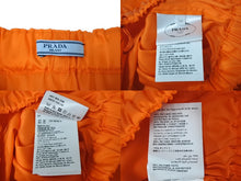画像をギャラリービューアに読み込む, PRADA プラダ ロゴ ラバー スイムウェア オレンジ ナイロン 水着 ショーツ ショートパンツ 2018年 22H757 サイズ38 美品 中古 65912