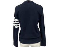 画像をギャラリービューアに読み込む, THOM BROWNE トムブラウン スウェット トレーナー サイズ0 MJT021H-00535461 ネイビー コットン スリット 美品 中古 65914
