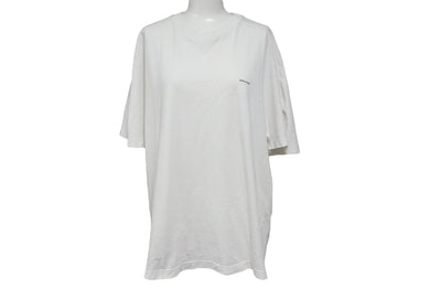 BALENCIAGA バレンシアガ 半袖Ｔシャツ ミニロゴオーバーサイズTシャツ 2017 ホワイト コットン XS 482204 美品 中古 65915