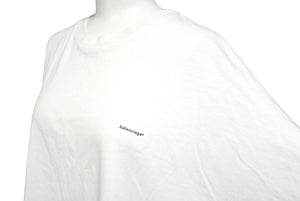 BALENCIAGA バレンシアガ 半袖Ｔシャツ ミニロゴオーバーサイズTシャツ 2017 ホワイト コットン XS 482204 美品 中古 65915