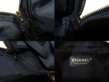 画像をギャラリービューアに読み込む, 極美品 CHANEL シャネル ミニショルダーバッグ ココマーク 8番台 ニュートラベルライン ナイロン ブラック ゴールド金具 中古 65920
