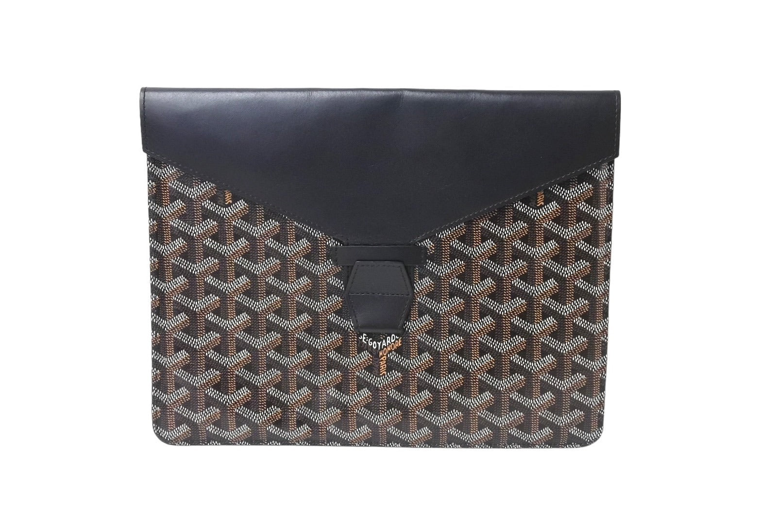 GOYARD ゴヤール カモンド MM クラッチバッグ セカンドバッグ ポーチ PVC レザー ブラック 美品 中古 65925 – Casanova  Vintage