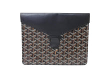 画像をギャラリービューアに読み込む, GOYARD ゴヤール カモンド MM クラッチバッグ セカンドバッグ ポーチ PVC レザー ブラック 美品 中古 65925