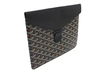 画像をギャラリービューアに読み込む, GOYARD ゴヤール カモンド MM クラッチバッグ セカンドバッグ ポーチ PVC レザー ブラック 美品 中古 65925