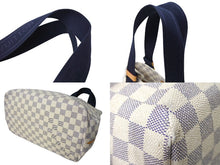 Load image into Gallery viewer, Louis Vuitton ルイヴィトン プランソレイユ カバPM トートバッグ N41179 ダミエアズール ホワイト ネイビー 美品 中古 65930