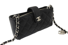 画像をギャラリービューアに読み込む, 極美品 CHANEL シャネル チェーンショルダー ポーチ ココマーク 19番台 ブラック ラムスキン シルバー金具 中古 65931