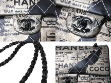Load image into Gallery viewer, 極美品 CHANEL シャネル マトラッセ25 ニュースペーパー Wフラップラップ ラムスキン ブラックシルバー 21番台 中古 65932