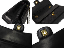 Load image into Gallery viewer, CHANEL シャネル マトラッセ25 チェーンショルダーバッグ 3番台 Wチェーン Wフラップ ココマーク ラムスキン ブラック 美品 中古 65938