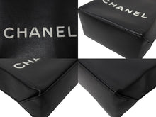 画像をギャラリービューアに読み込む, CHANEL シャネル エッセンシャル ハンドバッグ 12番台 A46880 ラムスキン ロゴ ブラック シルバー金具 美品 中古 65939