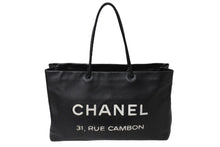 画像をギャラリービューアに読み込む, CHANEL シャネル ハンドバッグ A46882 エッセンシャルトート 12番台 ブラック 美品 中古 65940