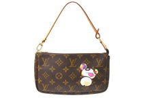 画像をギャラリービューアに読み込む, 極美品 LOUIS VUITTON ルイヴィトン ハンドバッグ ポシェット アクセソワール 村上隆 M51981 パンダ モノグラム ゴールド金具 中古 65947