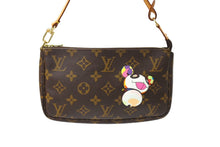 画像をギャラリービューアに読み込む, 極美品 LOUIS VUITTON ルイヴィトン ハンドバッグ ポシェット アクセソワール 村上隆 M51981 パンダ モノグラム ゴールド金具 中古 65947